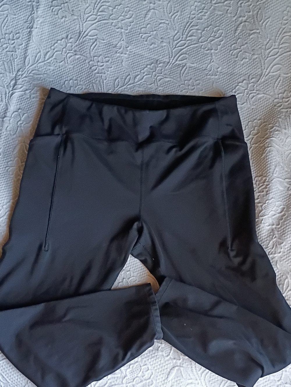 Stretchtherules Black High-Waist Performance Leggings Nice Gym Walk Lounge Wear
